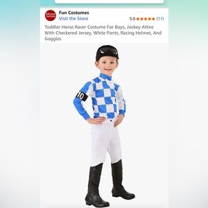 Toddler Jockey Costume Size 2T